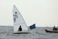 OK Jolle beim Zieleinlauf