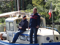 Boot der Wettfahrtleitung einer Regatta