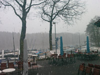 Schneefall am Mggelsee