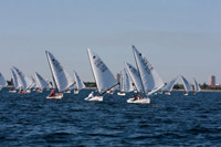 Fhrende Boote bei der OK-WM